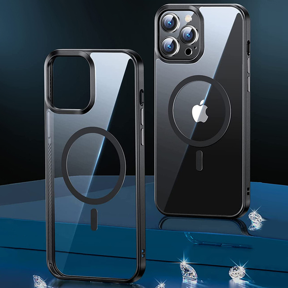 Pouzdro pro iPhone 14 Pro, ERBORD Hybrid MagSafe Case, černé