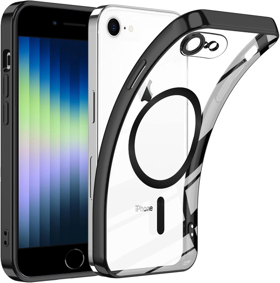 Pouzdro pro iPhone 7 Plus / 8 Plus, Electro MagSafe, černé + sklo na displej