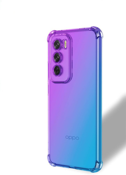 Pouzdro pro Oppo Reno 12, Gradient Dropproof, Fialová / modrá