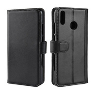 Flipové pouzdro Split Leather Wallet pro Huawei Honor 8X, Split Leather Wallet, černé