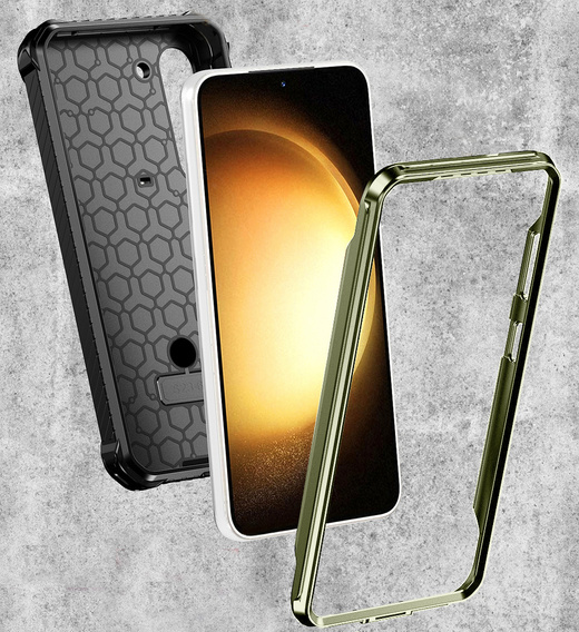 Pouzdro pro Samsung Galaxy S23 Plus, Heavy Duty Ring Belt Clip, zelené