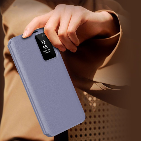 Flipové pouzdro pro Samsung Galaxy S24 Ultra, Smart View Wallet, fialové