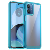 Pouzdro pro Motorola Moto G14, Fusion Hybrid, transparentní / modré