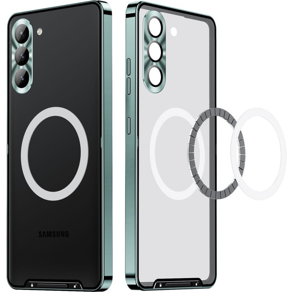 Ochranné pouzdro na fotoaparát pro Samsung Galaxy S23, CamShield MagSafe, transparentní / zelené