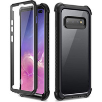 Pouzdro pro Samsung Galaxy S10 Plus, Dexnor Full Body Rugged, transparentní / černé