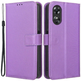 Klopové pouzdro pro Oppo A17, Wallet Smart Magnet, fialové