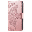 Klopové pouzdro pro Samsung Galaxy S25 FE, Butterfly, růžové rose gold