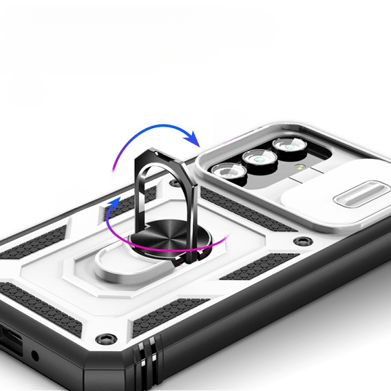 Pouzdro pro Samsung Galaxy A54 5G, CamShield Slide, bílé / černé