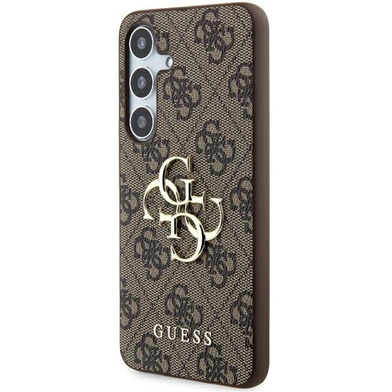 Pouzdro GUESS pro Samsung Galaxy A55, 4G Big Metal Logo, hnědé
