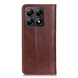 Pouzdro pro Xiaomi 14T, Wallet Litchi Leather, hnědé
