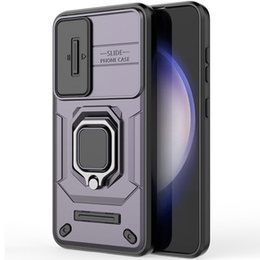 Pouzdro pro Samsung Galaxy S24, KickStand Camera Lens, fialové