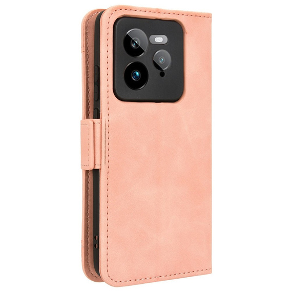 Klopové pouzdro pro Realme GT 7 Pro, Card Slot, růžové