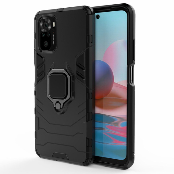 Pouzdro pro Xiaomi Redmi Note 10/10S, Kickstand Ring, černé