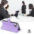 Klopové pouzdro pro Xiaomi Redmi Note 13 5G, Wallet Zipper Pocket, fialové