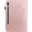 Pouzdro s klopou pro Samsung Galaxy Tab S7, flower, modré