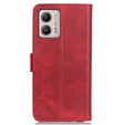 Klopové pouzdro pro Motorola Moto G53 5G / G13 / G23, Wallet, červené
