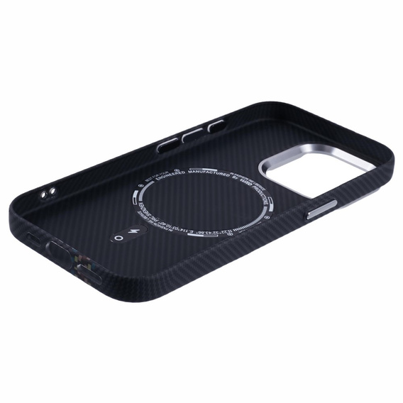 Pouzdro pro iPhone 13 Pro, Carbon Fiber MagSafe, černé