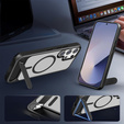 Pouzdro pro Samsung Galaxy S25 Ultra, matný stojánek, pro MagSafe, černé