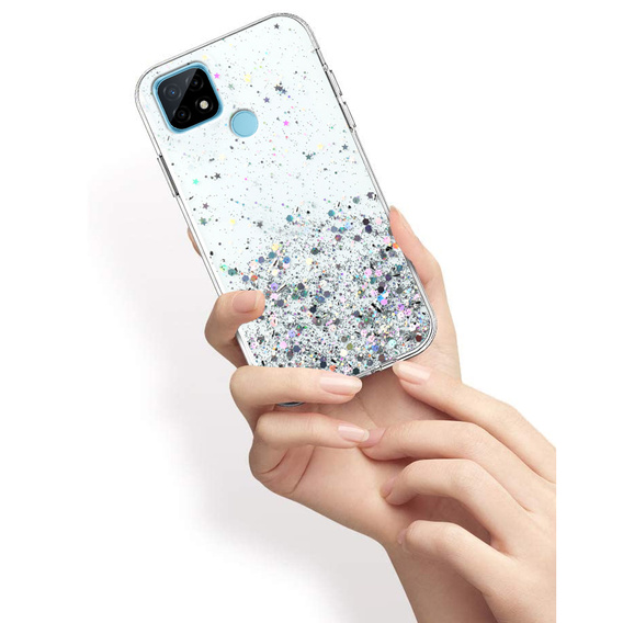 Pouzdro pro Realme C21, Glittery, průhledné