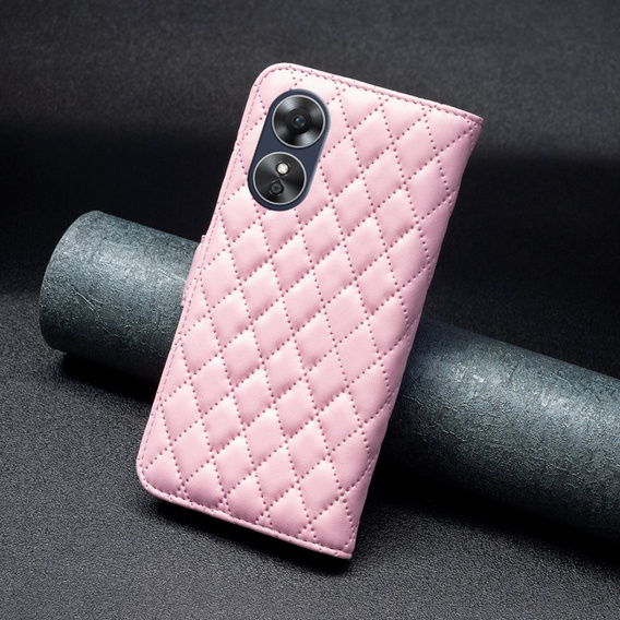 Klopové pouzdro pro Oppo A17, Wallet, BINFEN COLOR, růžové