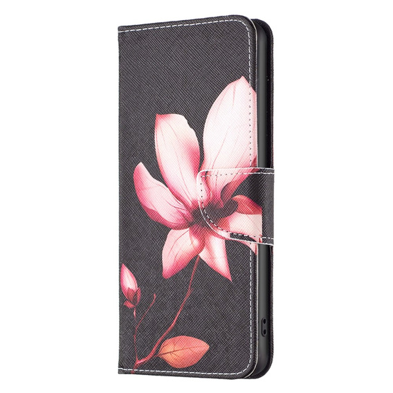 Klopové pouzdro pro Xiaomi Redmi Note 13 Pro 5G, Wallet, Lotus černé