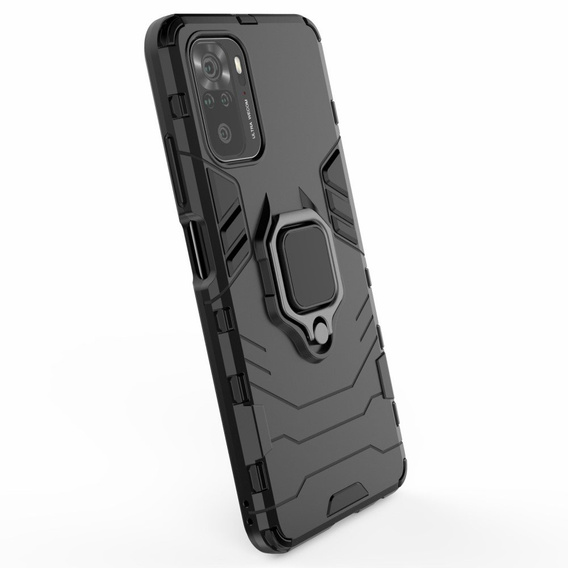 Pouzdro pro Xiaomi Redmi Note 10/10S, Kickstand Ring, černé