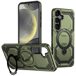 Magnetické pouzdro s podstavcem pro Samsung Galaxy A57 5G, zelené