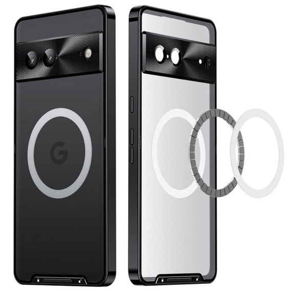 Ochranné pouzdro na fotoaparát pro Google Pixel 8, CamShield MagSafe, transparentní / černé