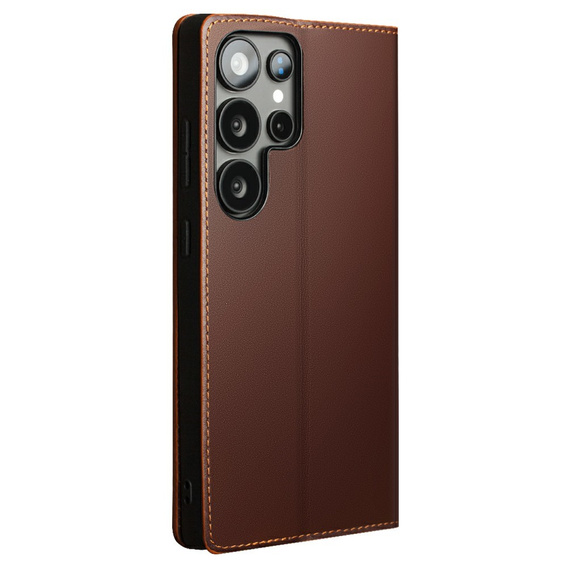 Flipové pouzdro pro Samsung Galaxy S25 Ultra, QIALINO Leather Wallet, černé
