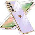 Pouzdro pro Samsung Galaxy A56, Electro heart, fialové + sklo 9H