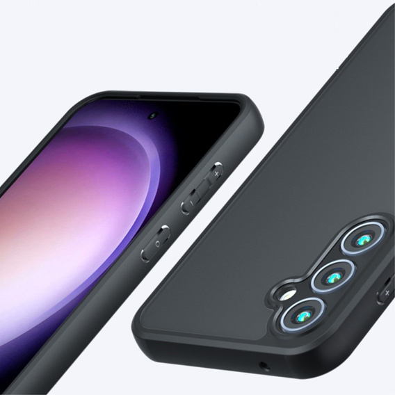 Pouzdro pro Samsung Galaxy A55 5G, Fusion Hybrid, s ochranou fotoaparátu, transparentní / černé