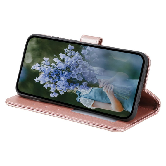 Klopové pouzdro pro Oppo A17, Mandala, růžové rose gold