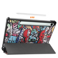 Pouzdro pro Samsung Galaxy Tab S10 Lite / S10 FE / S9 FE, s klopou, graffiti