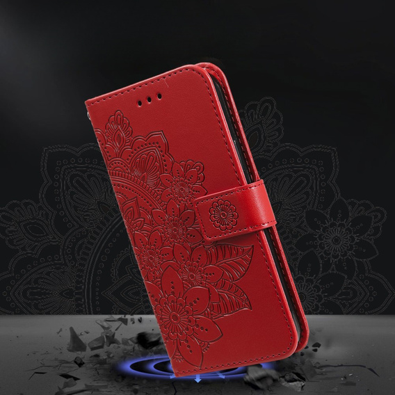 Klopové pouzdro pro Samsung Galaxy A54 5G, Mandala Flower, červené