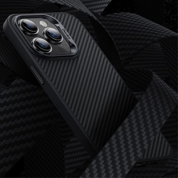 Pouzdro BENKS Kevlar pro iPhone 15 Pro, pro MagSafe, Carbon Fiber, černé