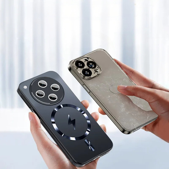 Pouzdro pro Oppo Find X8 Pro, MagSafe, stříbrné,