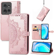 Klopové pouzdro pro Motorola Edge 50 Neo / Motorola ThinkPhone 25, Mandala, růžové rose gold