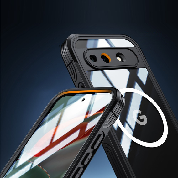 Pouzdro Shockproof se sklem, pro MagSafe pro Google Pixel 10a, černé