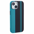 Pouzdro pro iPhone 15, Carbon Fiber MagSafe, černá / modrá