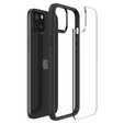 Pouzdro Spigen pro iPhone 15, Ultra Hybrid, černé + 9H tvrzené sklo