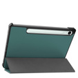 Pouzdro pro Samsung Galaxy Tab S9 FE, trojité, zelené