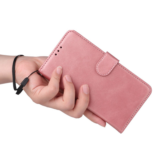 Klopové pouzdro pro Samsung Galaxy A34 5G, Leather Wallet, růžové rose gold