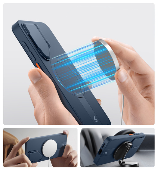 Pouzdro pro Samsung Galaxy S25, Suritch Shockproof, pro MagSafe, modré
