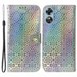 Klopové pouzdro pro Oppo A17, Wallet mandala, šedé