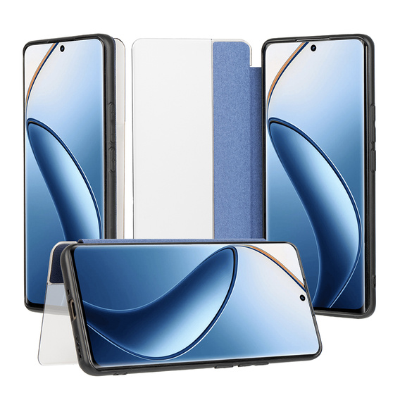 Flipové pouzdro pro Realme 12 Pro 5G / 12 Pro+ 5G, Side View, modré