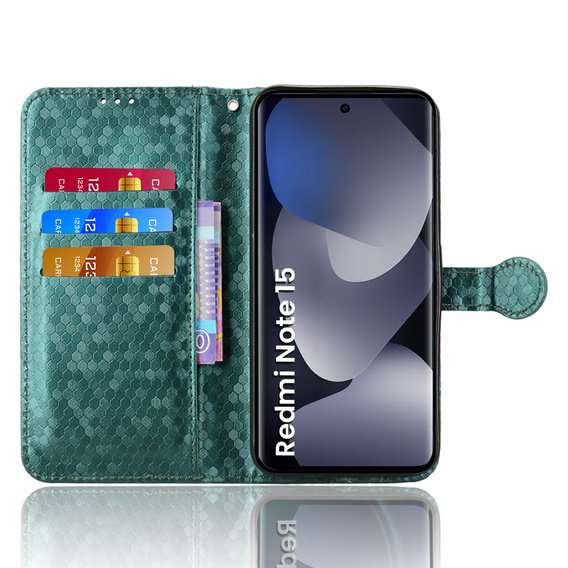 Pouzdro s klopou Wallet Rhombus pro Xiaomi Redmi Note 15 5G / Poco M8 5G