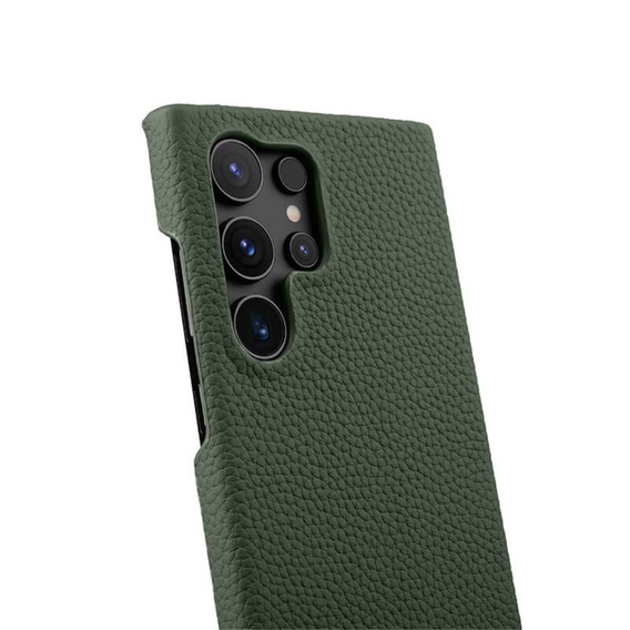 Pouzdro MELKCO pro Samsung Galaxy S24 Ultra, kožené, zelené