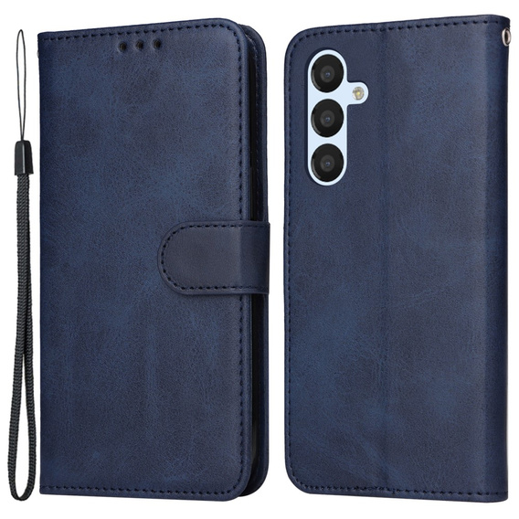 Klopové pouzdro pro Samsung Galaxy A54 5G, Leather Wallet, námořnicky modré