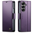 CASEME Litchi Wallet flipové pouzdro pro Samsung Galaxy Z Fold7 5G