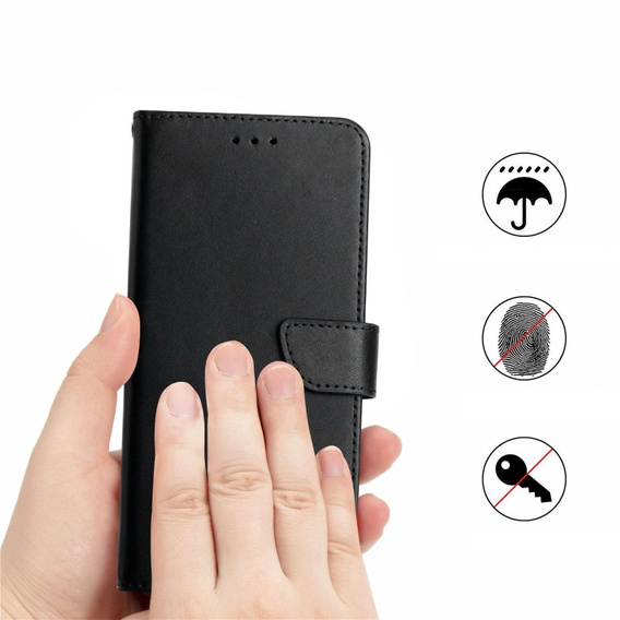 Flipové pouzdro Split Leather Wallet pro Realme C67, Split Leather Wallet, černé